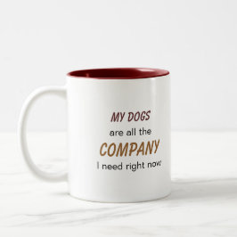 Caneca De Café Em Dois Tons Os cães são a empresa