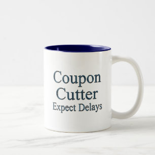 Caneca De Café Em Dois Tons Os cortadores do vale esperam os atrasos azuis