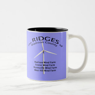 Caneca De Café Em Dois Tons Os cumes do Condado de Madison - direito