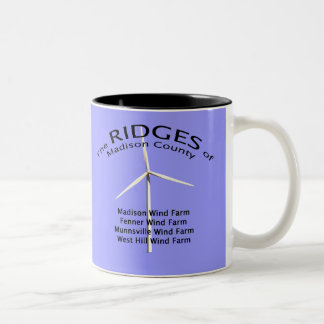 Caneca De Café Em Dois Tons Os cumes do Condado de Madison - direito
