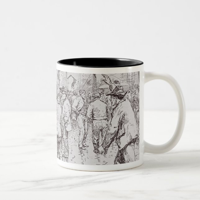 Caneca De Café Em Dois Tons Os desempregados de Londres (Direita)