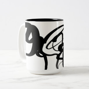 Caneca De Café Em Dois Tons Os drivers: Abstrato preto e branco