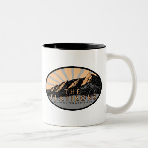 Caneca De Café Em Dois Tons Os Flatirons, Parque Chautauqua, Boulder Colorado