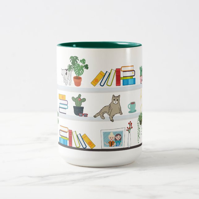 Caneca De Café Em Dois Tons Os Gatos Na Bolsa (Centro)