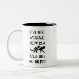 Caneca De Café Em Dois Tons Os gatos são os melhores. Mug para amantes de gato