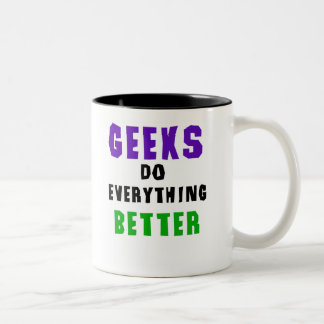 Caneca De Café Em Dois Tons Os geeks fazem tudo melhor