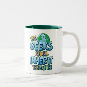 Caneca De Café Em Dois Tons Os geeks herdam a terra