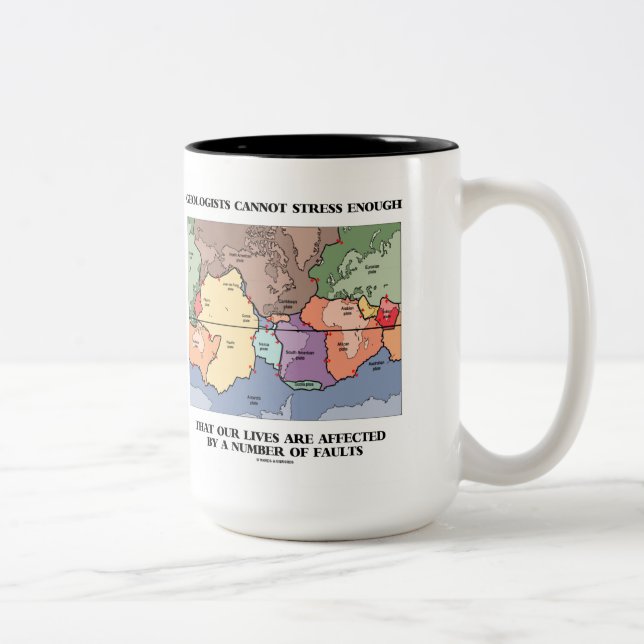 Caneca De Café Em Dois Tons Os geólogos não podem forçar bastante nossas (Direita)