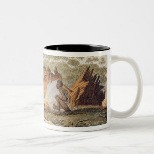 Caneca De Café Em Dois Tons Os habitantes de Loro, Holland novo, chapeiam 60