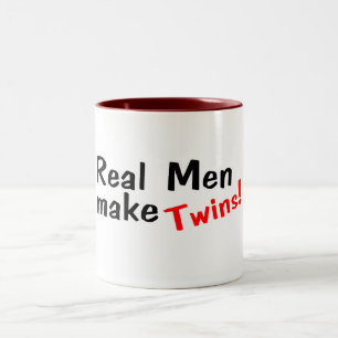 Caneca De Café Em Dois Tons Os homens reais fazem gêmeos