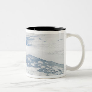 Caneca De Café Em Dois Tons Os iceberg velhos de cinco anos aproximam Geórgia
