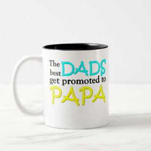 Caneca De Café Em Dois Tons Os melhores PAIS obtêm promovidos à PAPÁ