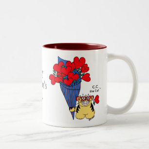 CANECA DE CAFÉ EM DOIS TONS OS NAMORADOS DO AMANTE DO CAT
