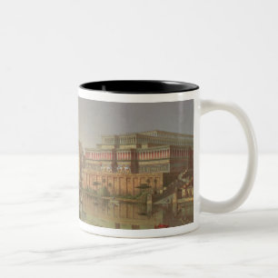 Caneca De Café Em Dois Tons Os palácios de Nimrud restauraram, uma