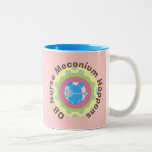 Caneca De Café Em Dois Tons Os presentes "Meconium da enfermeira de OB
