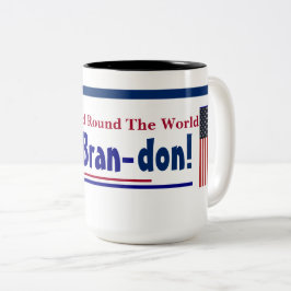 Caneca De Café Em Dois Tons Os Shout Heard ao redor do Vamos mundial vão Brand