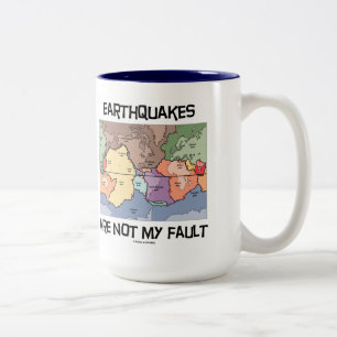 Caneca De Café Em Dois Tons Os terremotos não são minha falha (a tectônica 