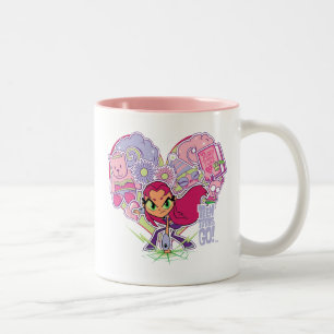 Caneca De Café Em Dois Tons Os titã adolescentes vão! gráfico do perfurador