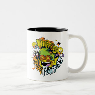 Caneca De Café Em Dois Tons Os titã adolescentes vão! Waffles do menino do