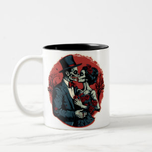Caneca De Café Em Dois Tons Os zumbis dias de os namorados amam