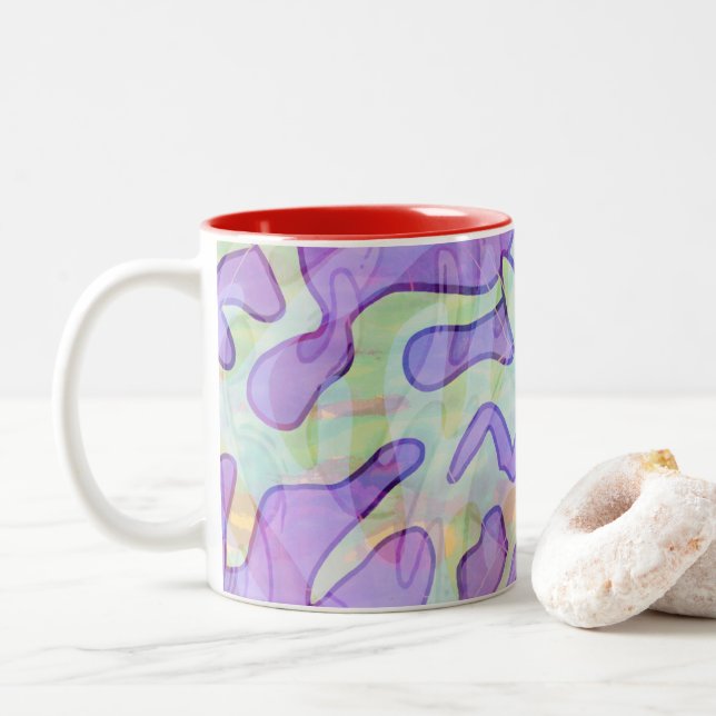Caneca De Café Em Dois Tons Ossos do Fantasma (Com Donut)