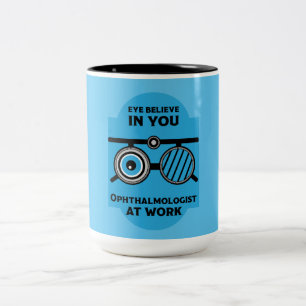 Caneca De Café Em Dois Tons Osteopatia Cirurgiões Oculares
