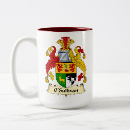 Caneca De Café Em Dois Tons O'Sullivan Family Coat of Arms Two-Tone Coffee Mug