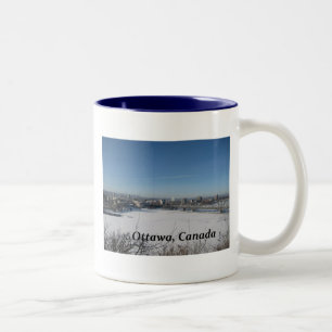 Caneca De Café Em Dois Tons Ottawa Canadá