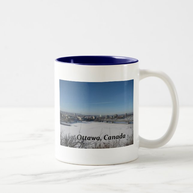 Caneca De Café Em Dois Tons Ottawa Canadá (Direita)