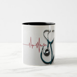 Caneca De Café Em Dois Tons Ouça o Ritmo do Café com Este Caneca