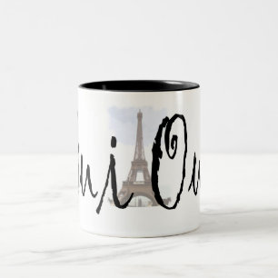 Caneca De Café Em Dois Tons Oui, Oui!