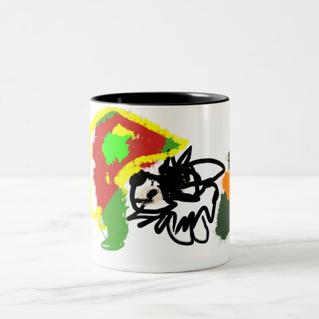Caneca De Café Em Dois Tons ouriço a brincar outono (Centro)
