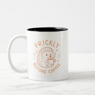 Caneca De Café Em Dois Tons Ouriço Mal-Humorado Antes do Café