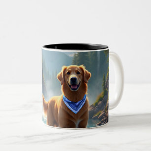 Caneca De Café Em Dois Tons Ouro de sempre no Rio Arco-íris Fantástico