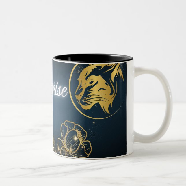 Caneca De Café Em Dois Tons Ouro disparando surpresa estelar (Direita)
