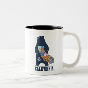 Caneca De Café Em Dois Tons Ouro do Urso da Califórnia Mug