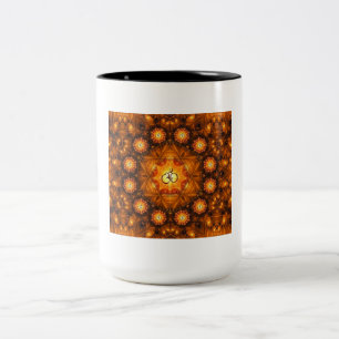 Caneca De Café Em Dois Tons Ouro OM Namaste
