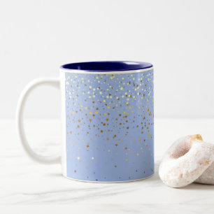 Caneca De Café Em Dois Tons Ouro Petite Stars Café Mug- Azul