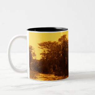 Caneca De Café Em Dois Tons Ouro River Gallery Forest Vintage - Terras Tropica