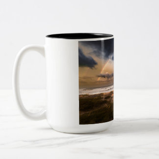 Caneca De Café Em Dois Tons Outer Banks Beach Coffee Mug, Promessa Arco-Íris