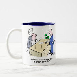 Caneca De Café Em Dois Tons Outro dia no escritório. Colega de Escritório
