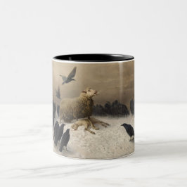 Caneca De Café Em Dois Tons Ovelha com Morto