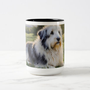 CANECA DE CAFÉ EM DOIS TONS OVELHA DE INGLÊS NO CAMPO