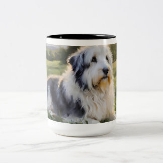 CANECA DE CAFÉ EM DOIS TONS OVELHA DE INGLÊS NO CAMPO
