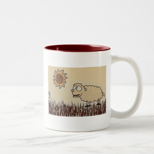 Caneca De Café Em Dois Tons Ovelino (Direita)