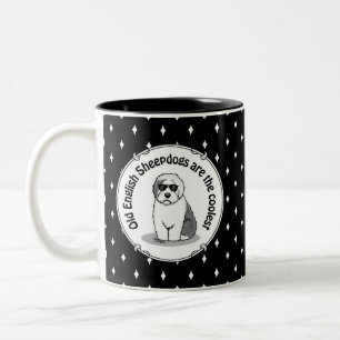 Caneca De Café Em Dois Tons Ovino Inglês legal (Cinza 1) Custa Engraçado