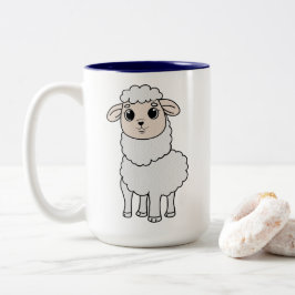 Caneca De Café Em Dois Tons Ovinos Bons