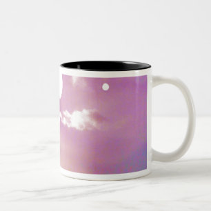 Caneca De Café Em Dois Tons OVNI Abrir Céu Mug