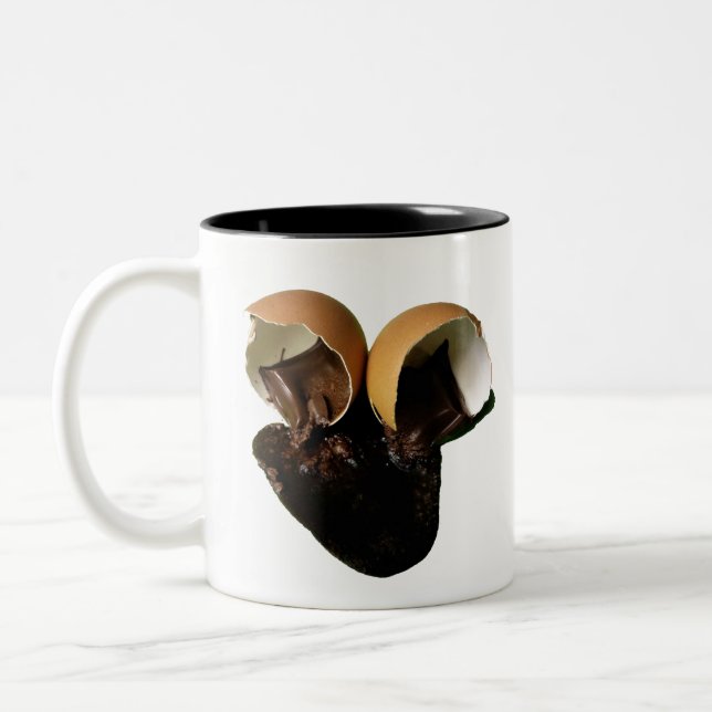 Caneca De Café Em Dois Tons Ovos de chocolate novidade (Esquerda)