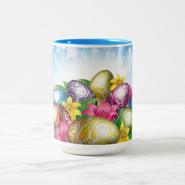 Caneca De Café Em Dois Tons Ovos de Páscoa (Centro)